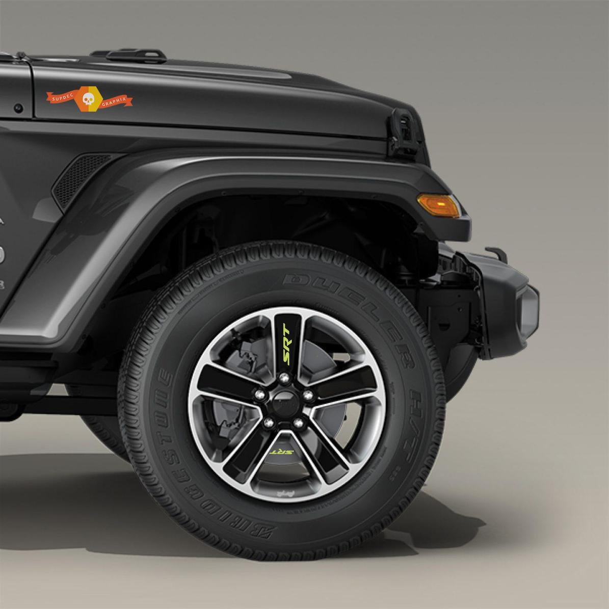 SRT Wheel Vinyl Decal Stickers Any Color SET OF 6