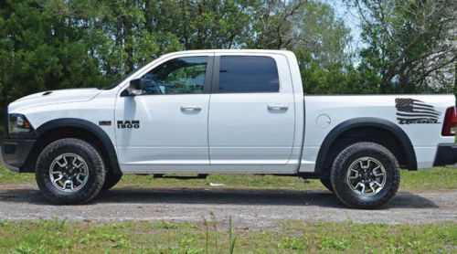 Dodge Ram Rebel American Flag Distressed Side Logo Truck Vinyl Sticker Decal Graphic 2023