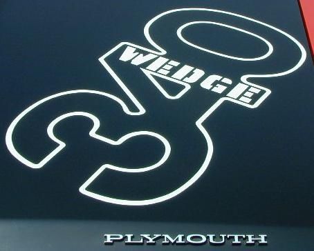 1971 Plymouth Duster 340 Wedge Hood Callout Tape Stripe Sticker Decal WHITE Mopar
