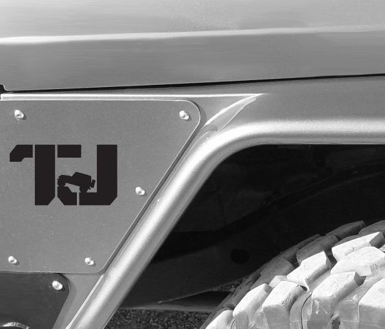 TJ Jeep Wrangler CUSTOM Stickers Decals premium quality automotive grade 2 Stickers Decals set
