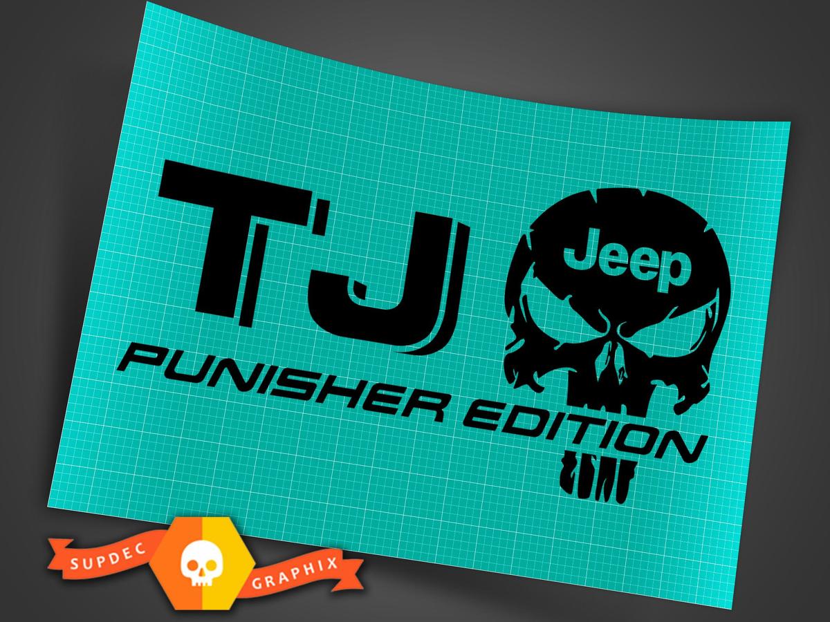Truck Car Sticker Decal - (2) TJ JEEP Punisher EDITION - Vinyl Sticker Decal Outdoor vinyl