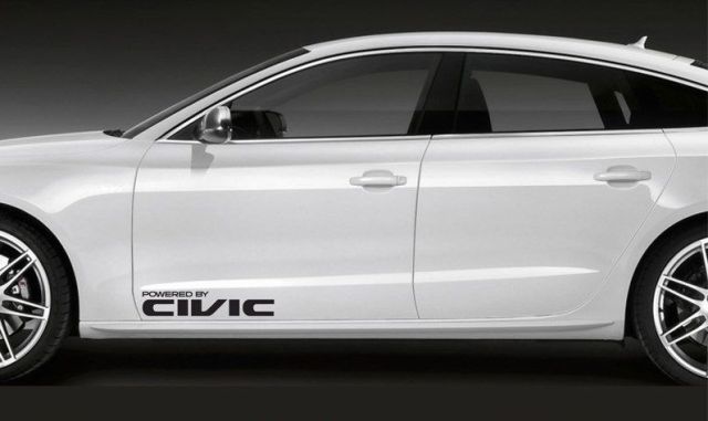 2pcs Powered by CIVIC 15