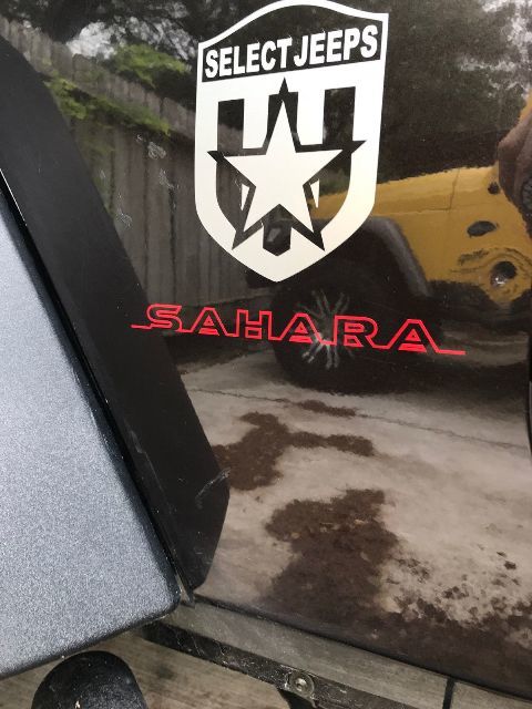 2pcs NEW SAHARA Hood Side Sticker Decal Graphic JEEP WRANGLER TJ JK LJ RED Color