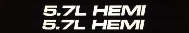 1 Pair 5.7L HEMI Vinyl Stickers Decals For Ford, Dodge, Chevy. 13