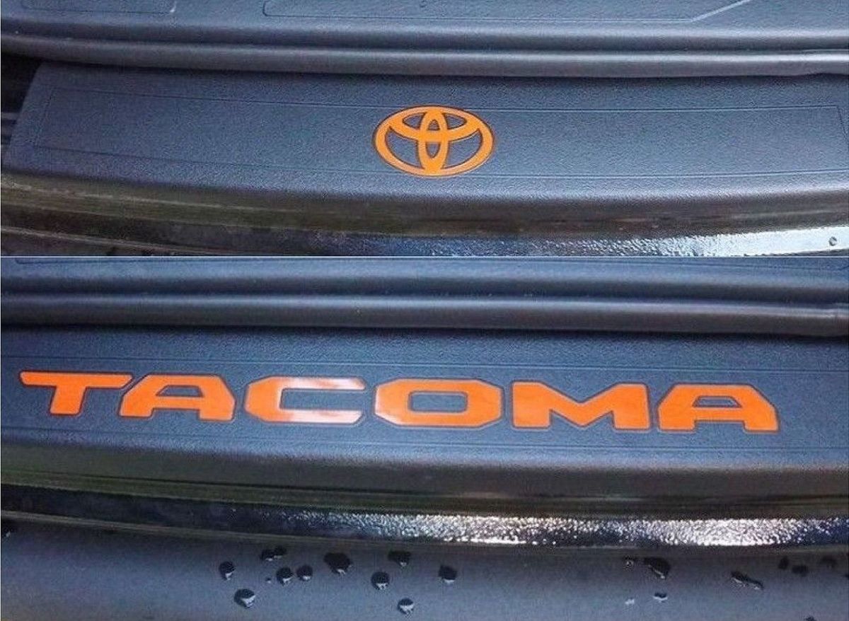 Tacoma Door Sill Protector Premium Vinyl Stickers Decals Inserts 4 Door 2016-2018