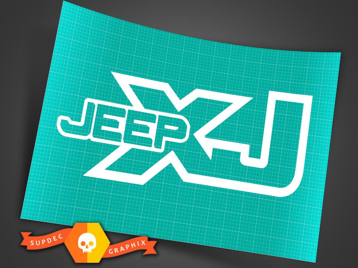 Jeep XJ - Any Color - Vinyl Decal Sticker Off Road Cherokee Trails Rock Crawling 4x4