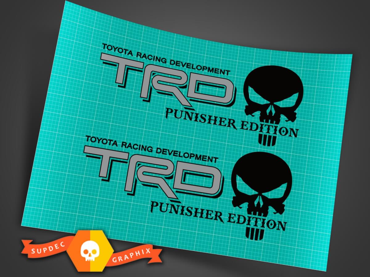 Toyota TRD Truck Off-Road Racing Tacoma Tundra The Punisher Edition Decals Sticker Decal 