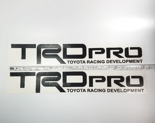 TRD PRO Toyota Tacoma Tundra vinyl bed side Matte Black Gloss decal sticker Set
