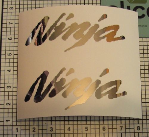 Ninja Cowling Stickers Decals Set X2 Mirror Chrome 6