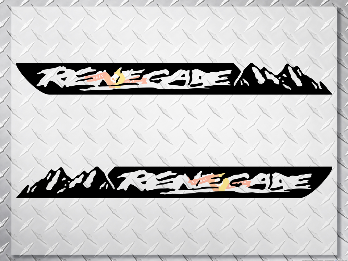 Jeep Hood Side Hood Mountain Sticker Decal Vinyl Graphic JK Fender Renegade 