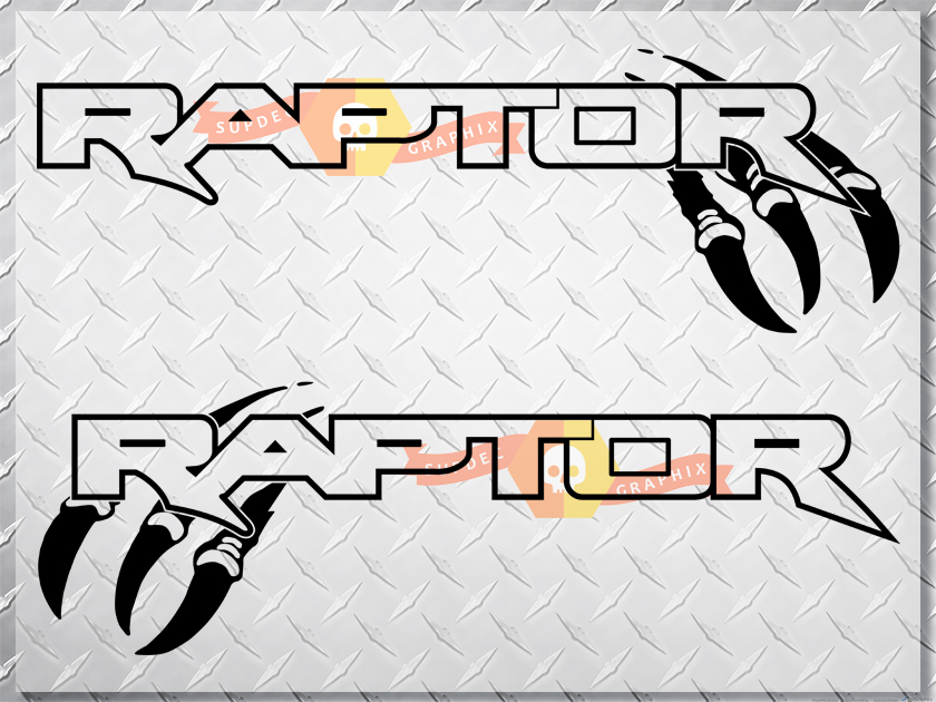 Pair Ford Raptor Truck Side Bed Lettering Vinyl Decals Stickers Fits 2010-2017