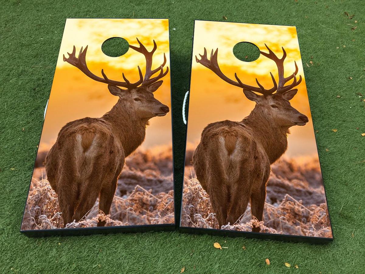 Deer Cornhole Board Game Sticker Decal VINYL WRAPS with LAMINATED