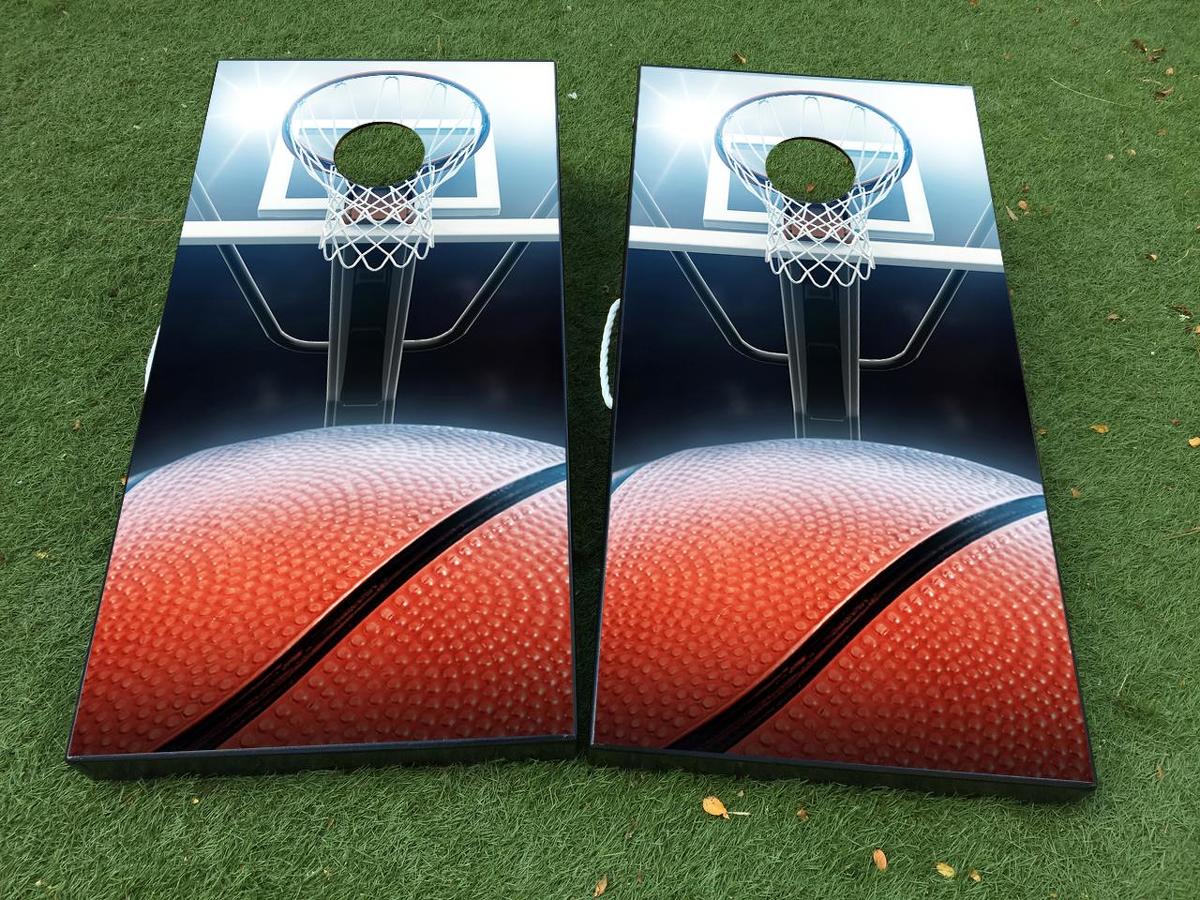 NBA basket Cornhole Board Game Sticker Decal VINYL WRAPS with LAMINATED