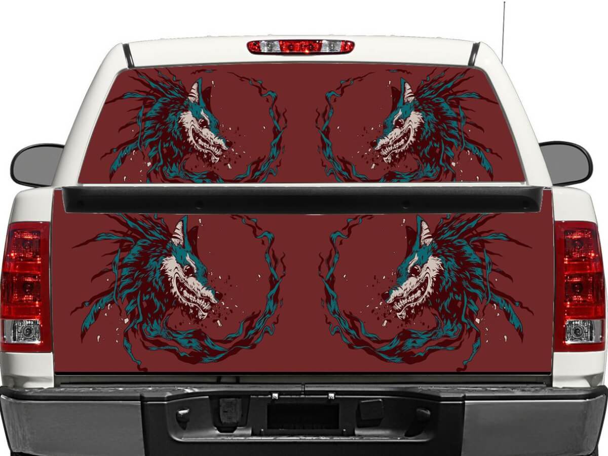 Wolf Rear Window OR tailgate Decal Sticker Pick-up Truck SUV Car