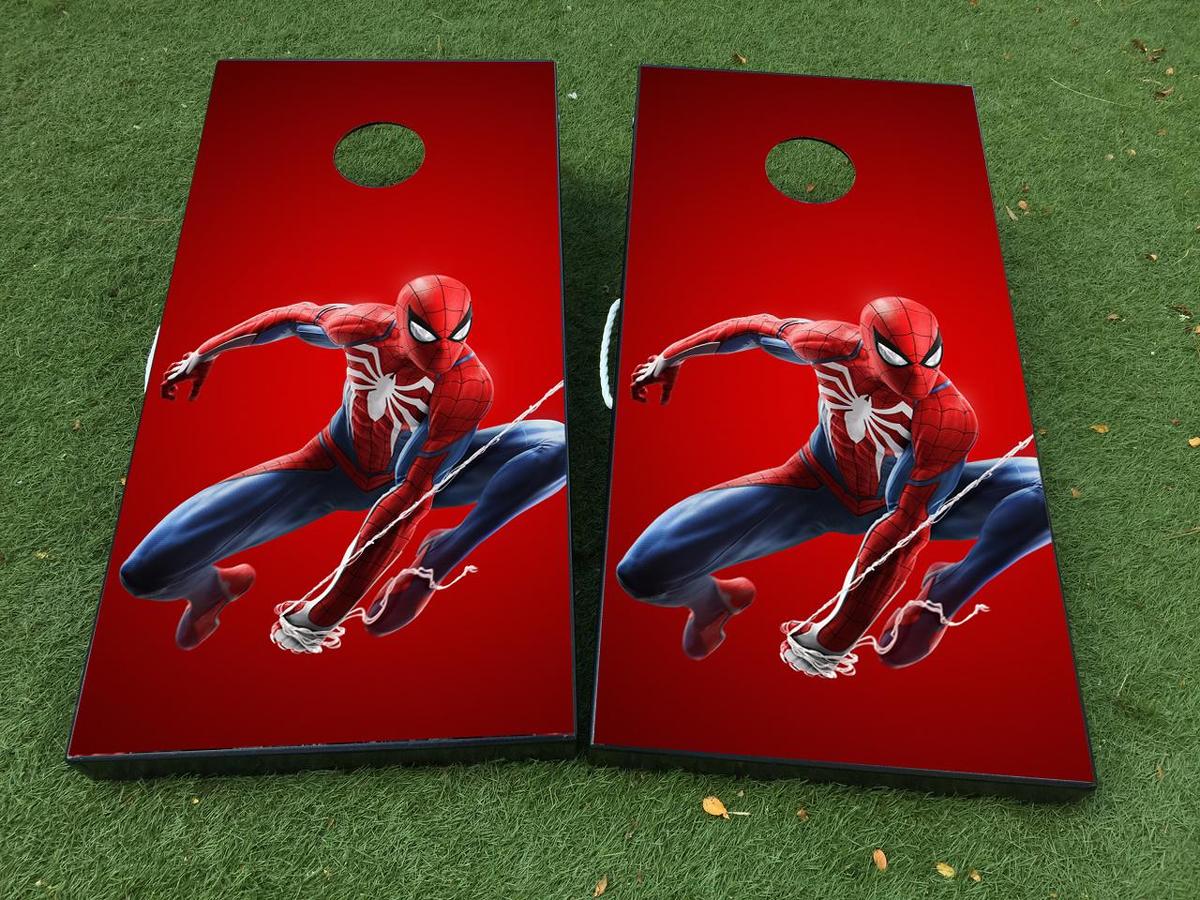 Spider-Man Cornhole Board Game Sticker Decal VINYL WRAPS with LAMINATED
