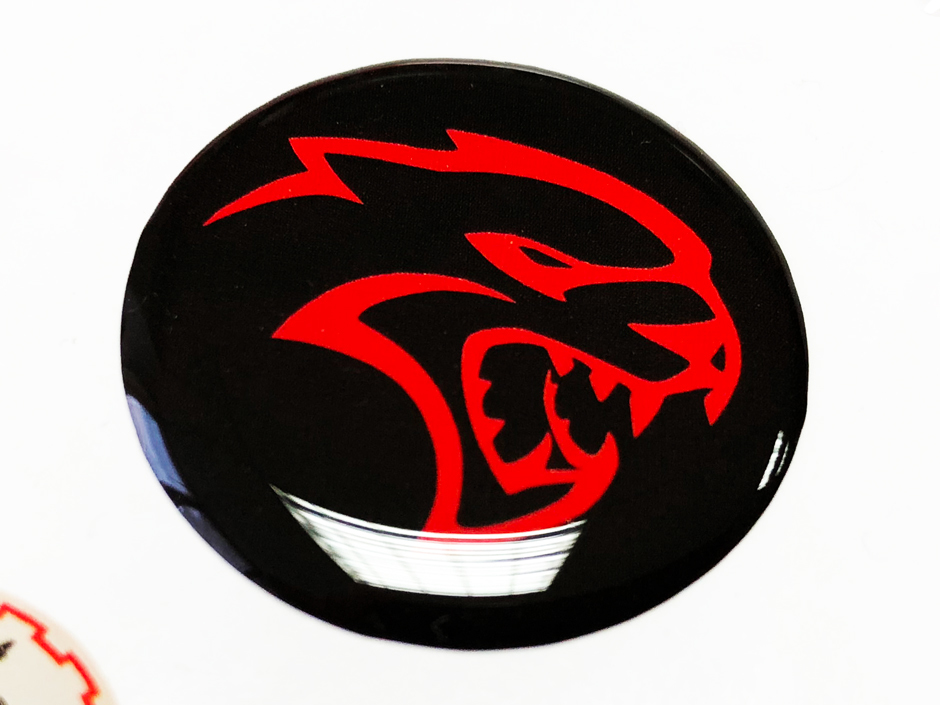 Start engine button Hellcat Dodge Charger Domed Badge Emblem Resin Decal Sticker 