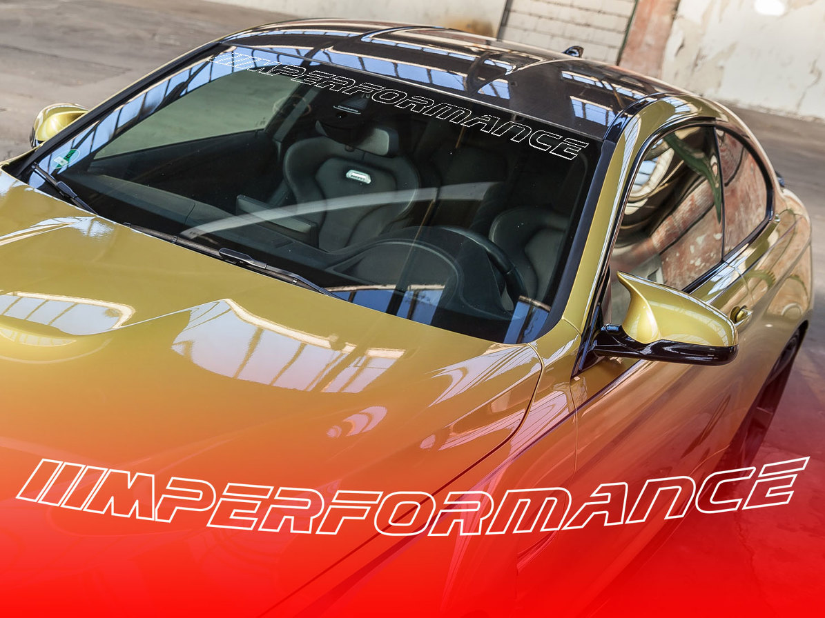 BMW M Performance outline new Windshield banner vinyl decals stickers