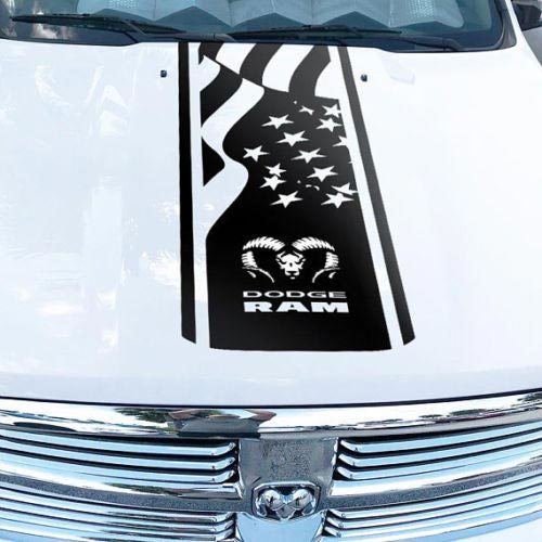 Dodge Ram Hemi 1500 2500 3500 Rebel Mopar Hood Sticker Decal Vinyl Stripes Now