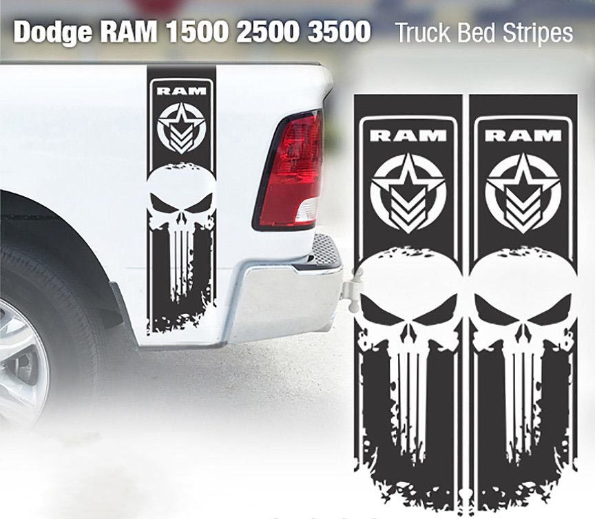 Dodge Ram Punisher Star 1500 2500 3500 Hemi 4x4 Stickers Decals Truck Vinyl Stickes Truck