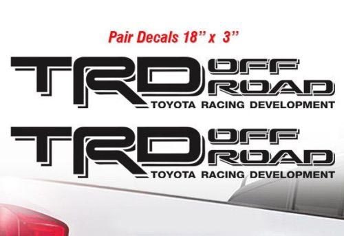 TOYOTA TRD OFF ROAD 4x4 Stickers Decals Set PAIR truck bed Offroad Tacoma Tundra Decal f