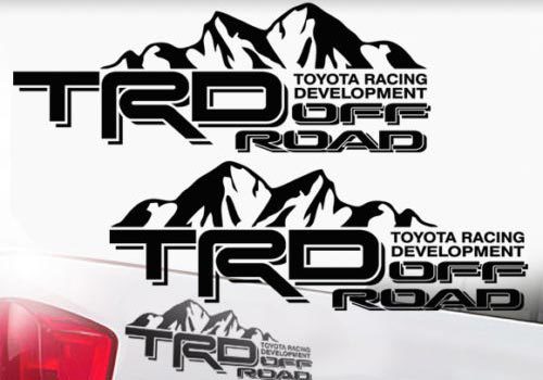 Toyota TRD Truck Mountain Off-Road 4x4 Racing Pair Stickers Decals Tacoma Tundra Vinyl 2