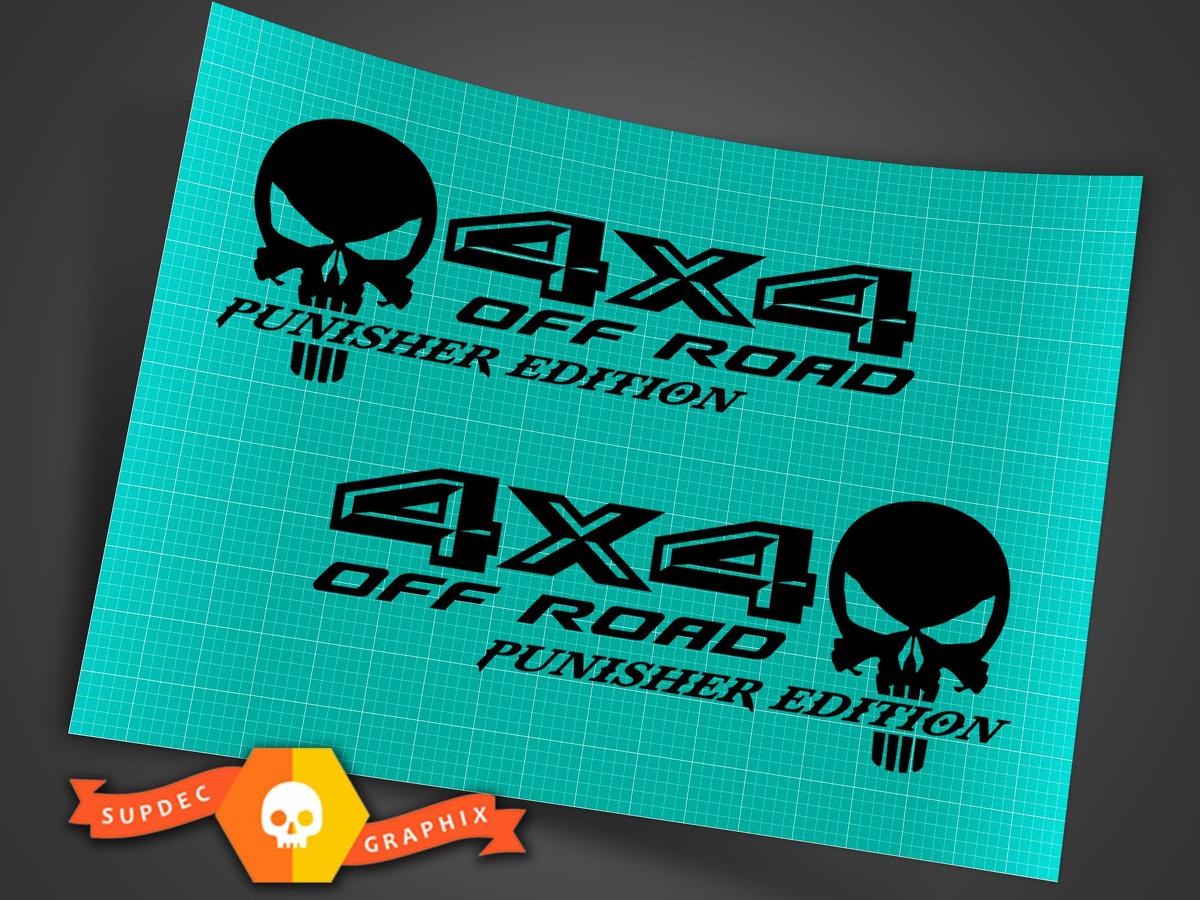 Ford F150 4X4 off road Punisher Decals Truck Stickers Vinyl 