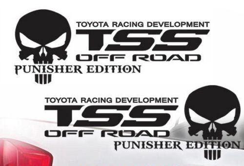Toyota TSS Truck Off-Road Racing Tacoma Tundra The Punisher Decal Vinyl Stickers Decals j