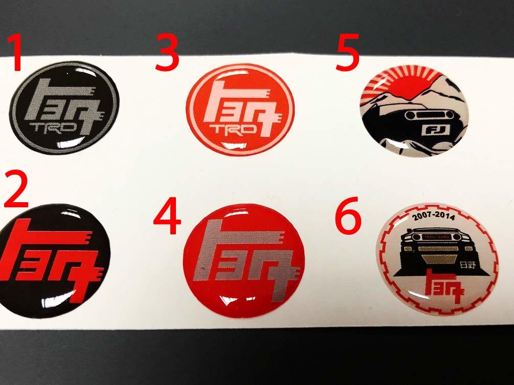 TRD TEQ Toyota FJ Cruiser Domed Badge Emblem Resin Decal Sticker 