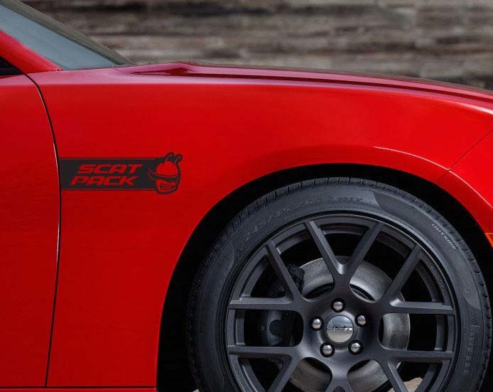 New! SCAT PACK Charger Fender Badge Stickers Decals 2015 2016 2017 2018 Dodge Scatpack