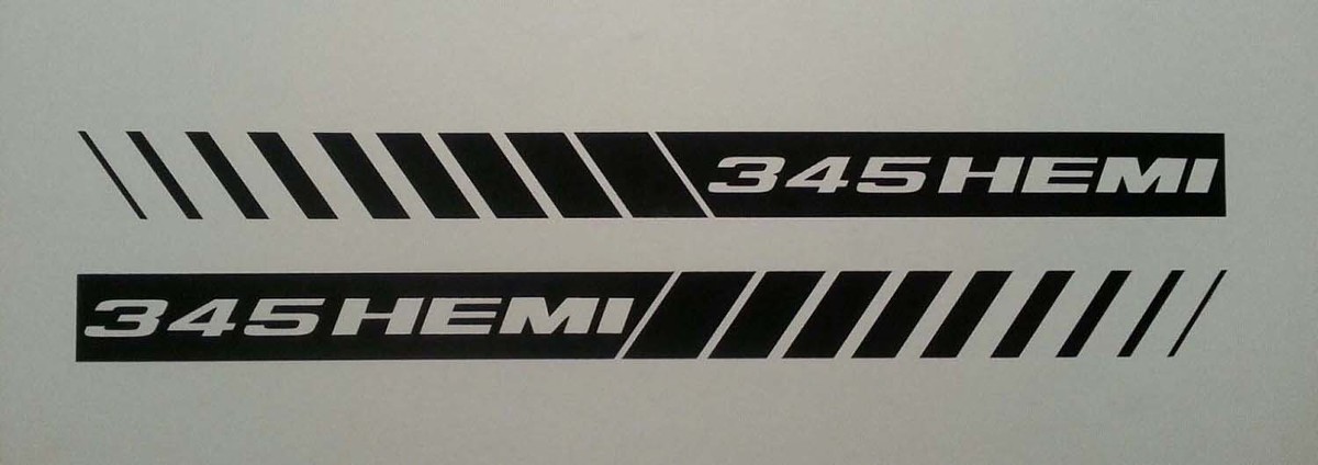 345 HEMI STROBE STRIPES ** HOOD Stickers Decals ** MOPAR * DODGE RAM 5.7 CHARGER SRT8