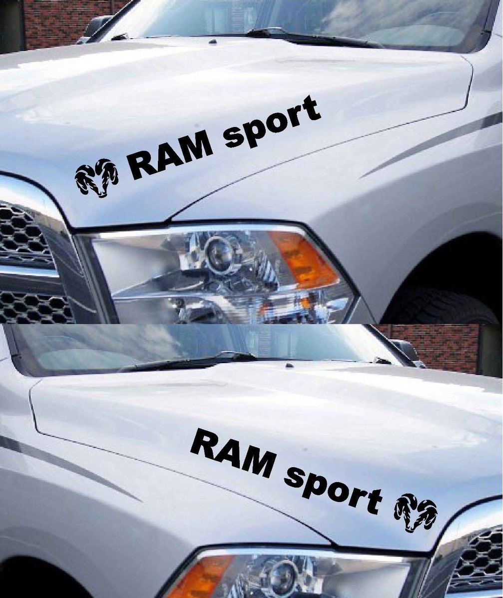 Dodge Ram Hemi Sport 1500 2500 Hood Vinyl Stickers Decals Racing Stripes Mopar Rebel RT Now