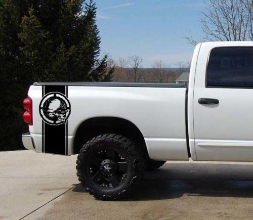 Metal Mulisha 2 ଟ୍ରକ୍ ବେଡ୍ ଷ୍ଟ୍ରାଇପ୍ ଷ୍ଟିକର୍ ଡେକାଲ୍ ସେଟ 2 ଚେଭି ଡଜ ନିସାନ୍ ଟୋୟୋଟା ଫୋର୍ଡ୍ ଜିଏମସି
