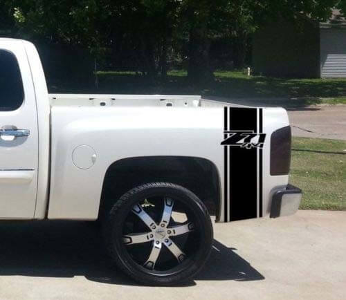 Custom Truck Chevrolet Z71 4x4 Bed Stripe Sticker Decal Set of (2) for Chevy Pickup 2024