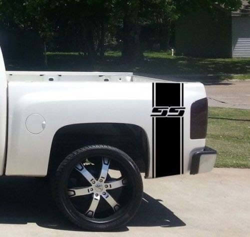 Chevrolet Silverado SS 4x4 Bed Stripe Sticker Decal Set of (2) for Chevy Pickup Truck