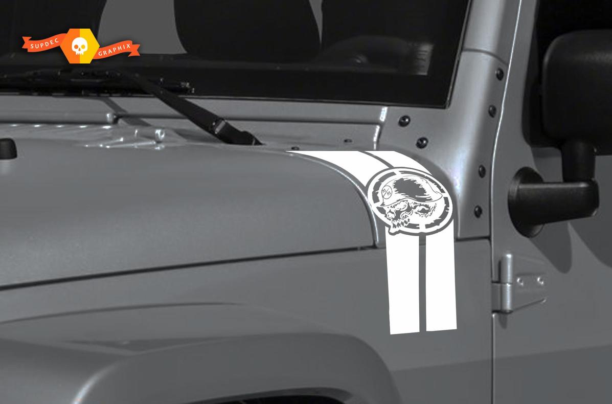 Metal Mulisha Jeep Wrangler Unlimited TJ 97-06 Vinyl Hood Cowl Sticker Decal Set
