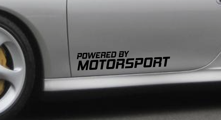 Powered By Motorsport Decal Sticker Vinyl Racing Car emblem Fit Porsche 996 PT16