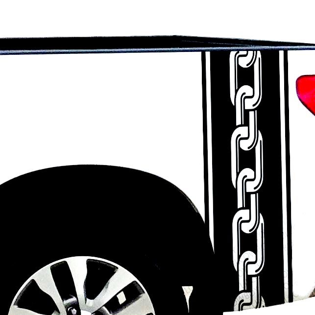 Chain Biker work Bed Side Stripes vinyl Truck Sticker Decal - Ram Chevy Ford F150-TS13