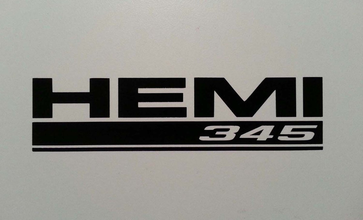 HEMI 345 Sticker Decal ** 5.7 DODGE RAM TRUCK CHALLENGER CHARGER MAGNUM MOPAR PLYMOUTH Now
