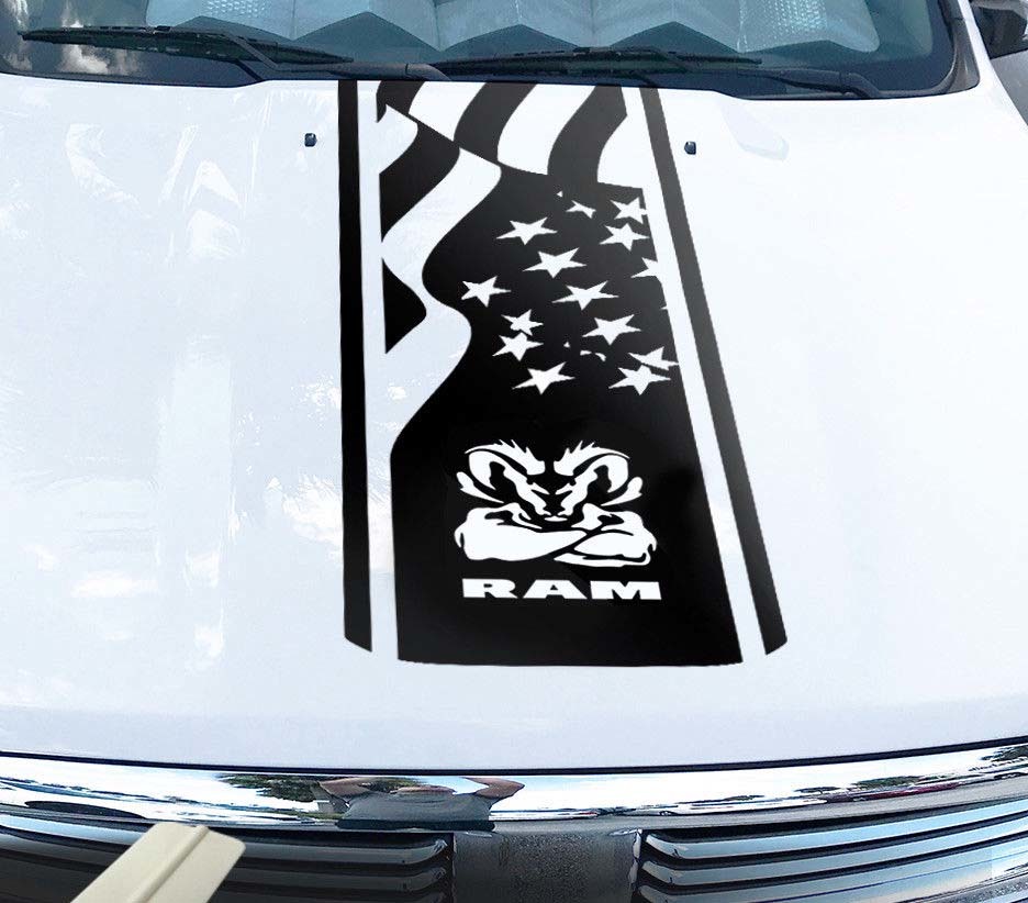 Ram Hemi 1500 2500 3500 Sticker Decal Hood Dodge Rebel Mopar Vinyl Stripes Vinyl 1d