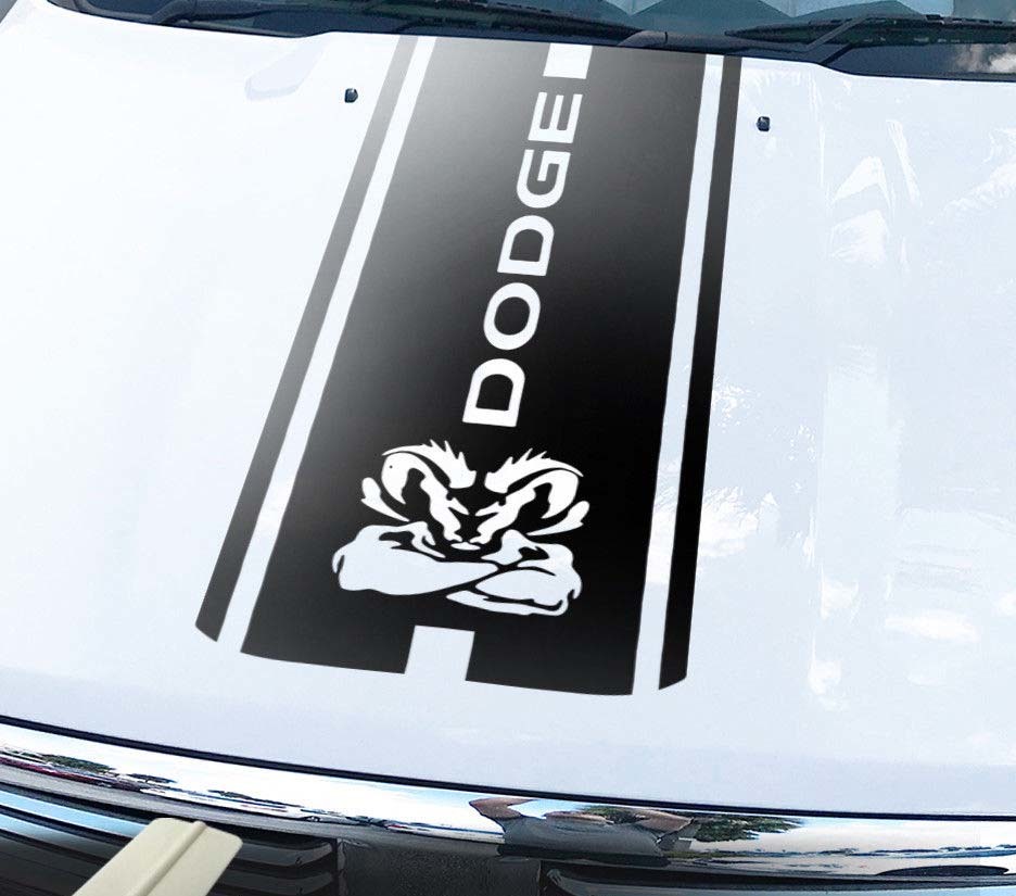 Ram Hemi 1500 2500 3500 Sticker Decal Hood Dodge Rebel Mopar Vinyl Stripes Vinyl 1e