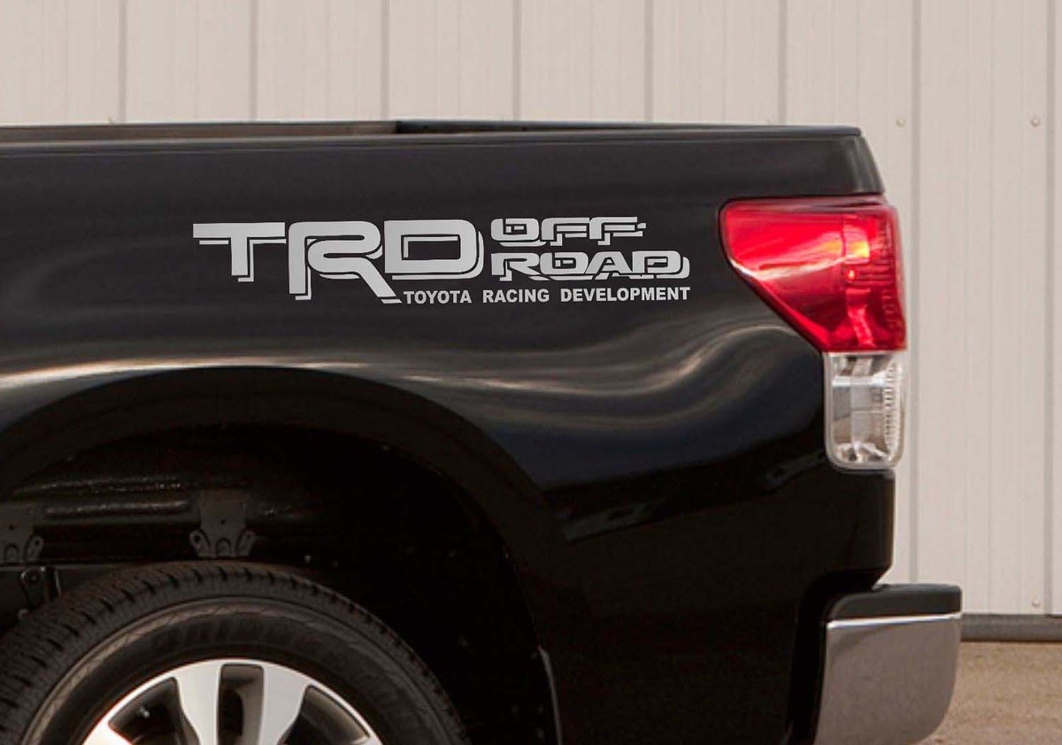 2 TRD Toyota Tacoma Tundra Decals Vinyl Sticker off road graphics 4x4 factory

