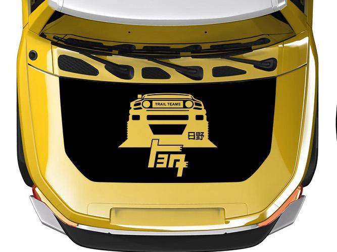 Hood blackout wrap Trail Teams TEQ for Toyota FJ Cruiser Sticker Decal any colors