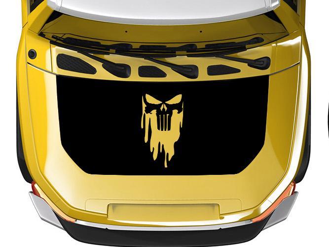 Hood blackout wrap Punisher blood para Toyota FJ Cruiser Sticker Decal cualquier color
