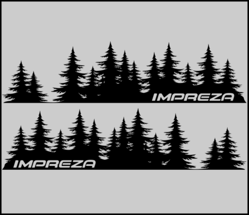 IMPREZA Tree Decal Suba sticker vinyl door Graphic Mountains Northwest PNW JDM