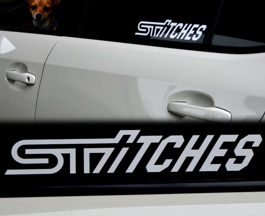 Decal STI Sticker STITCHES Vinyl Window emblem badge logo inlay overlay for Suba
