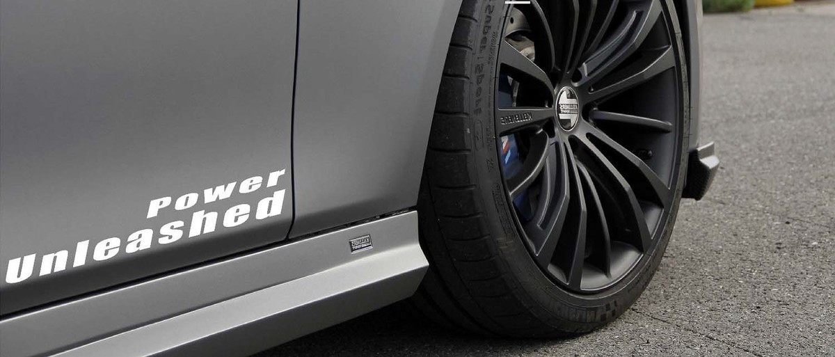 Power Unleashed Vinyl Decal sport car racing sticker logo emblem WHITE