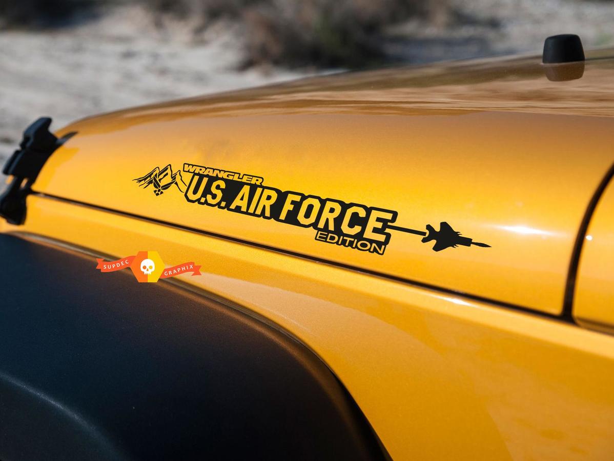 Side Hood US Air Force Sticker Decal Vinyl Graphic for Jeep Wrangler 27”x4