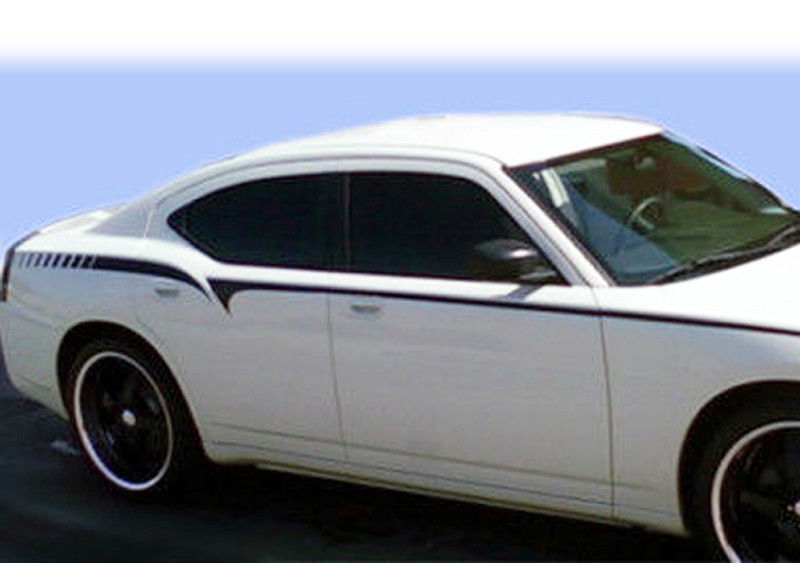 2006-2010 Dodge Charger Bodyline Accent Rally Racing Side Stripes Sport Stickers Decals