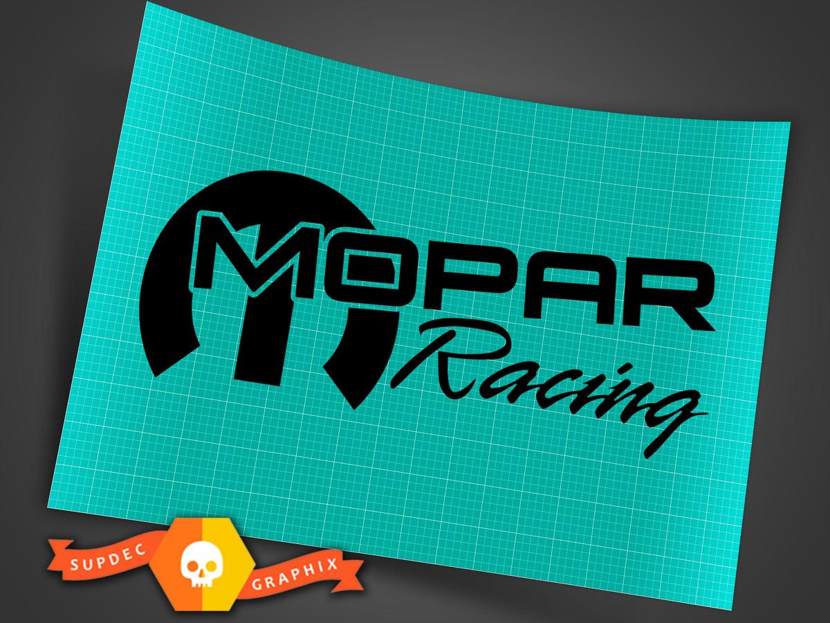 2x Mopar Racing Decal, Srt, Hemi, Vinyl Die Cut Sticker 8.5 X 3