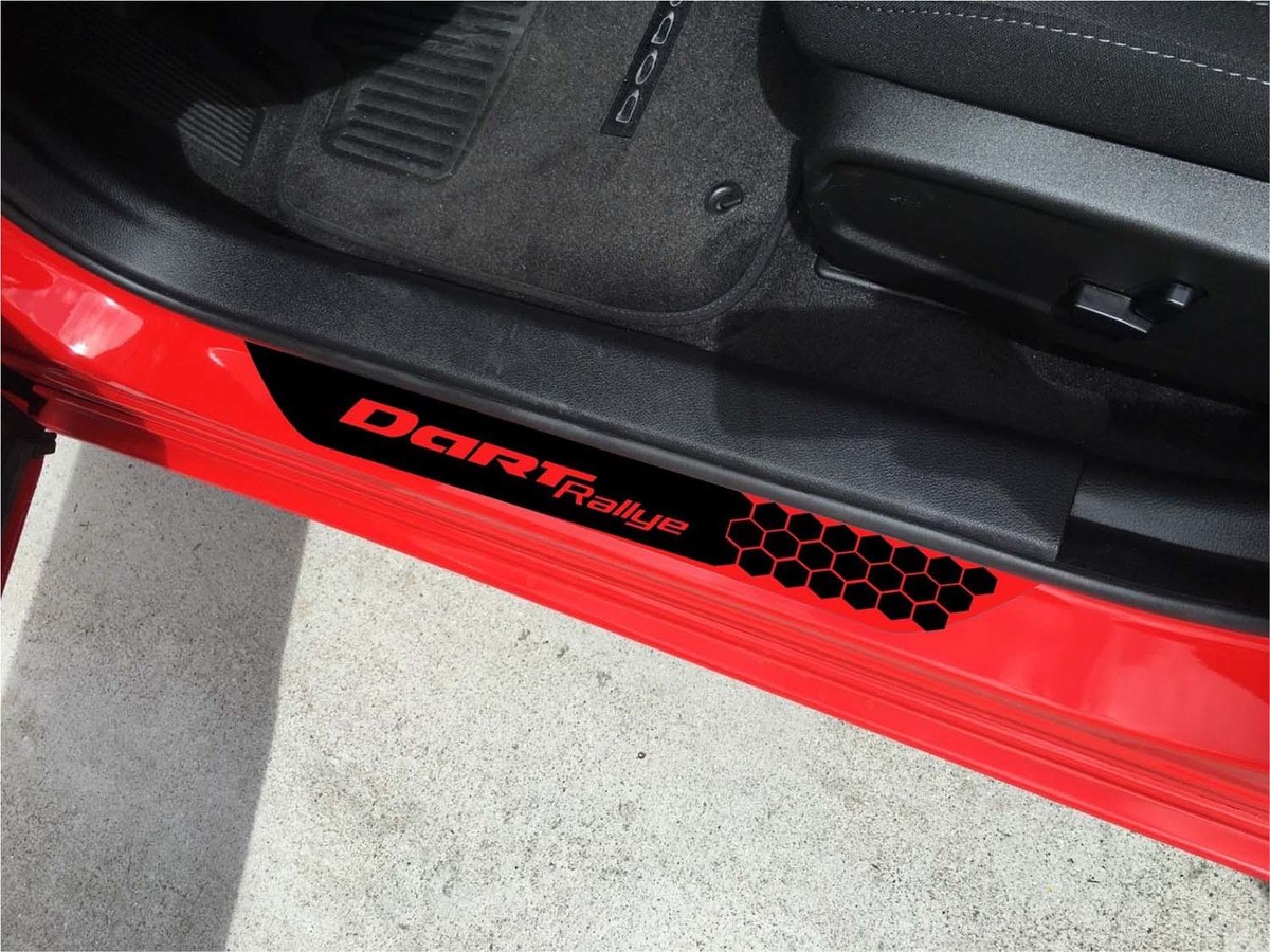 4X Dodge Dart Rallye Vinyl Door Sill Stickers Decals 2013 - 2018 Turbo GT Rallye SXT
